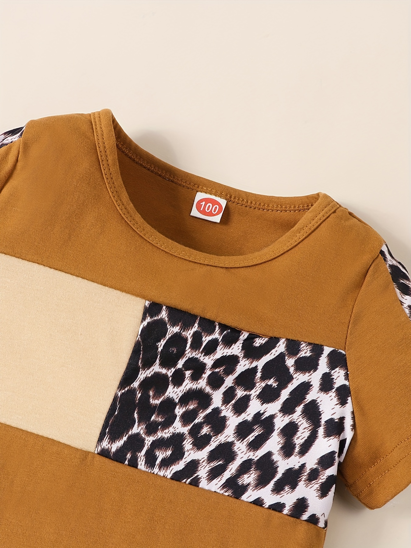 Boys leopard shop print shirt