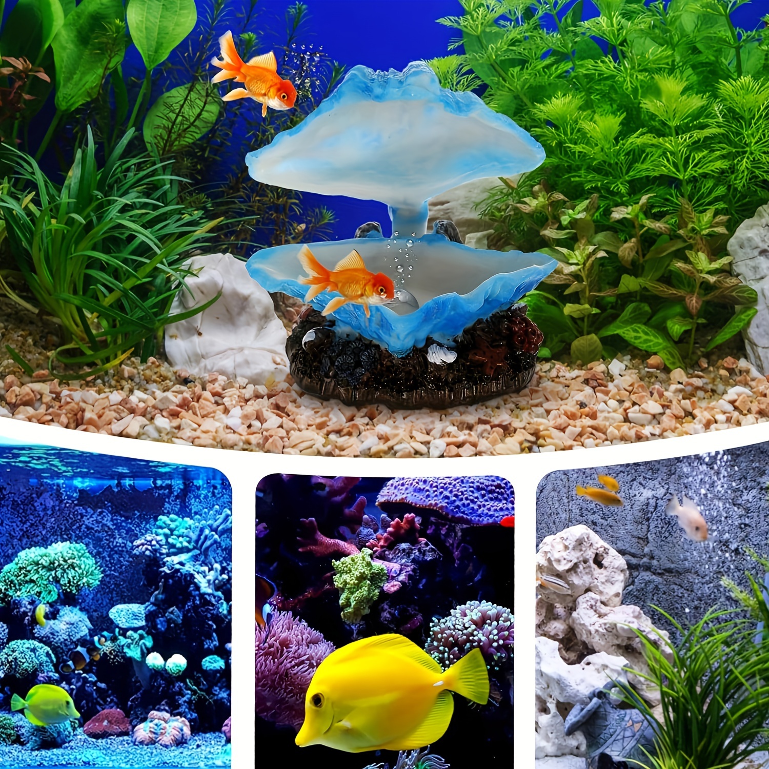 Bubbling fish best sale tank decorations