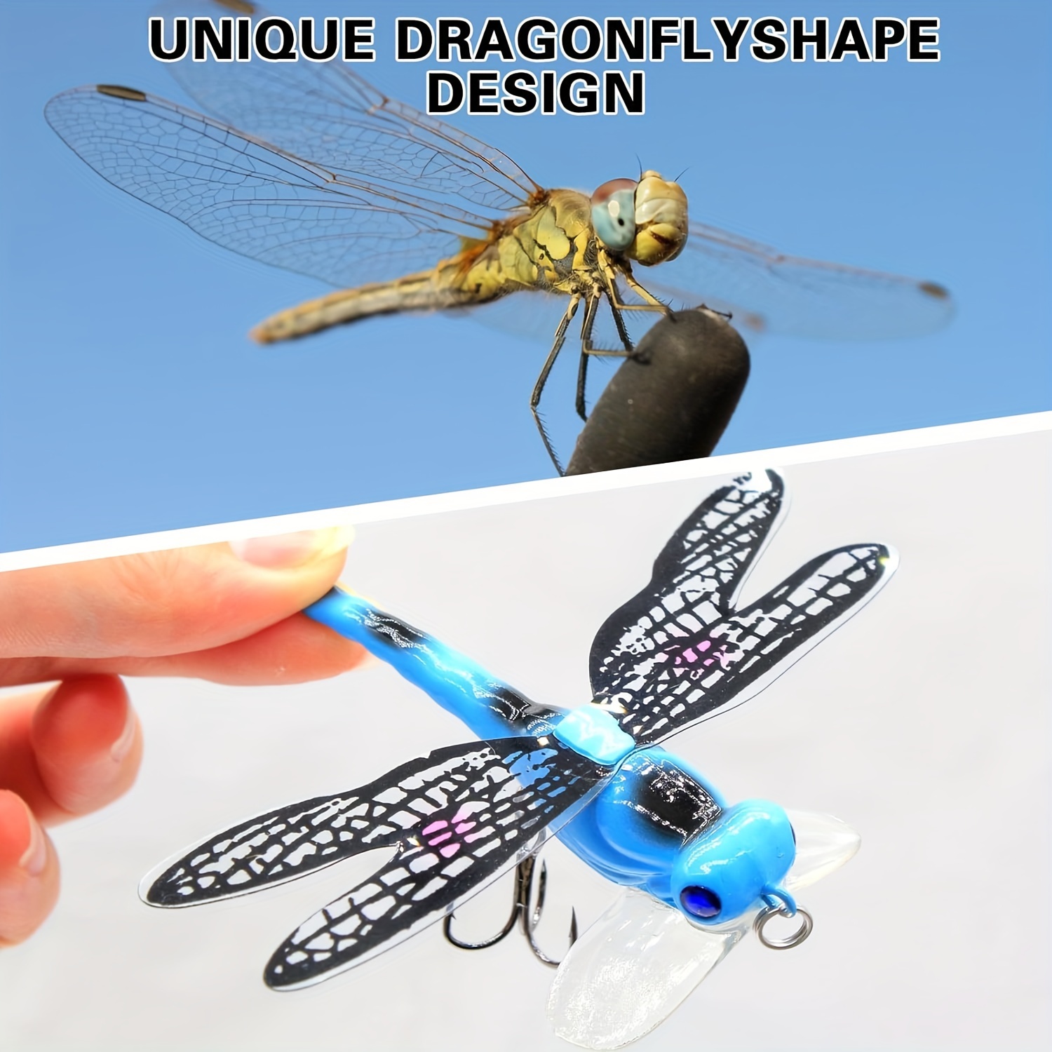 1pc Dragonfly Fishing Lure, Fly Fishing Flies, Topwater Bait With Barbed  Hook, Fishing Kit For Saltwater Freshwater Bass Trout Salmon Fishing