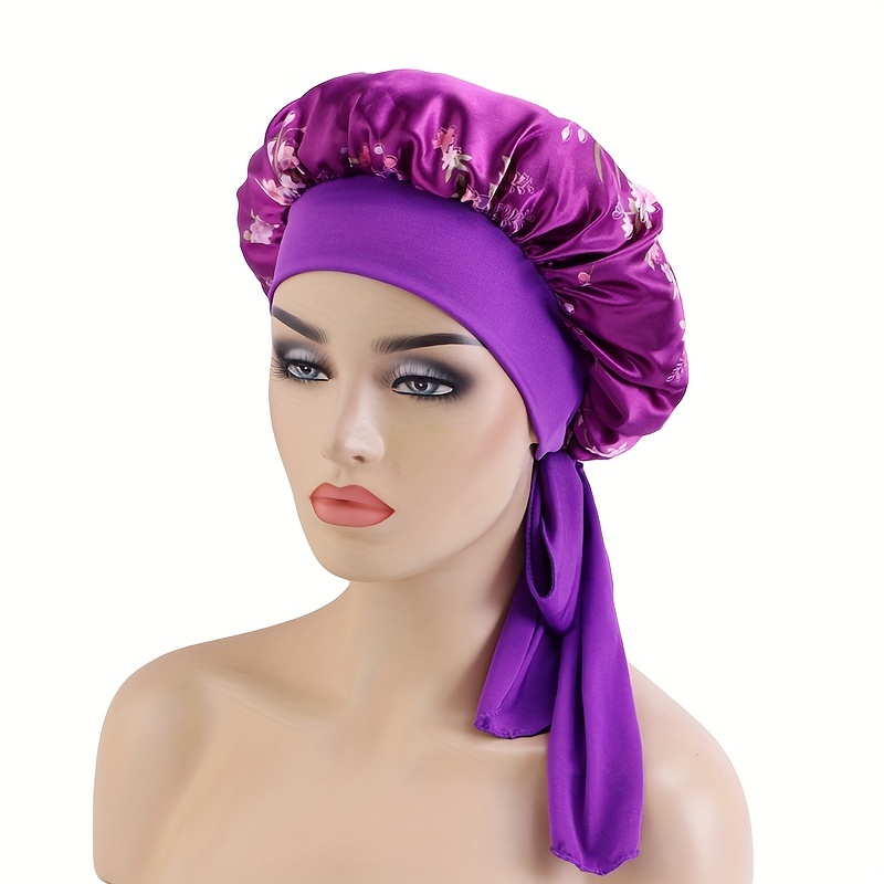 Paisley White Printing Silky and Satin Design Bonnets and Durag
