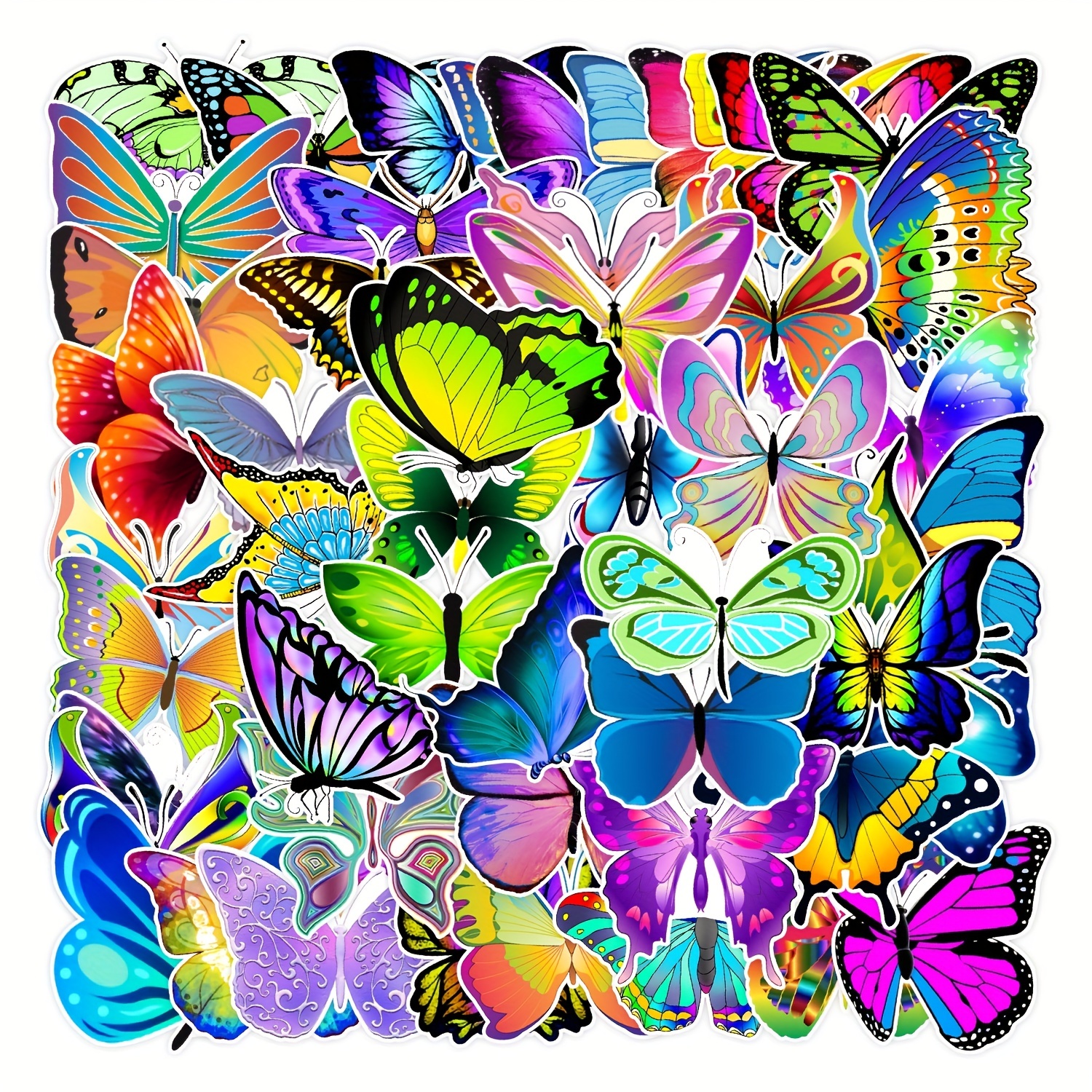 Colorful Butterfly Stickers Vinyl Waterproof Stickers Water - Temu