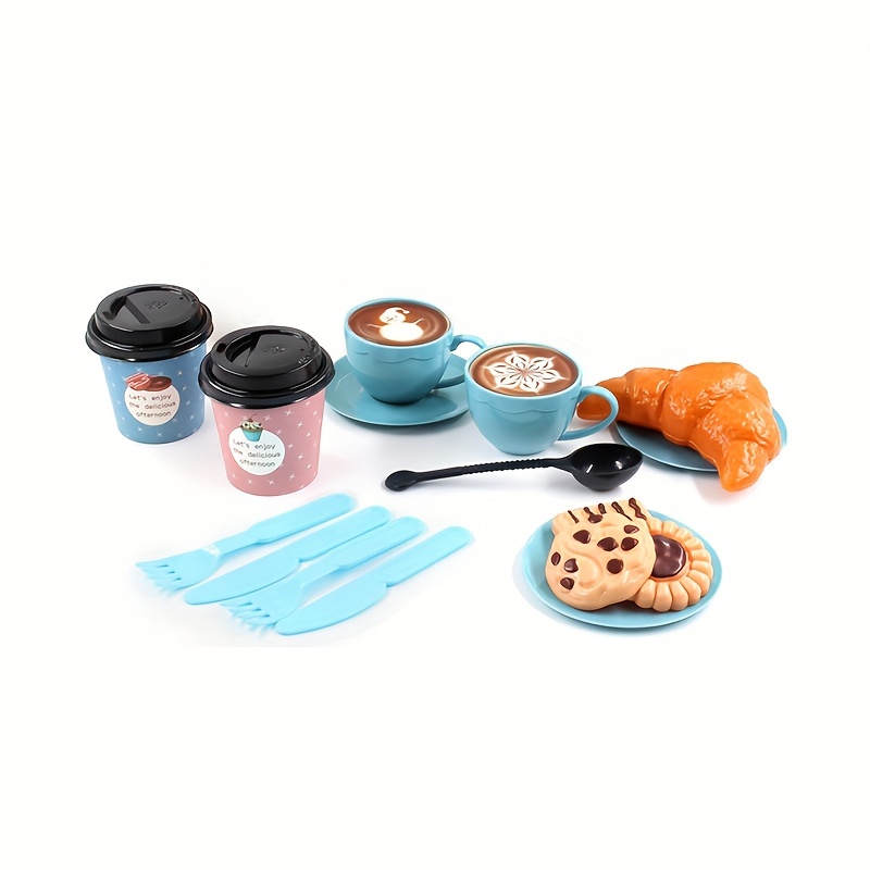 Kids Coffee Machine Snack Afternoon Tea Toy Set DIY Toys