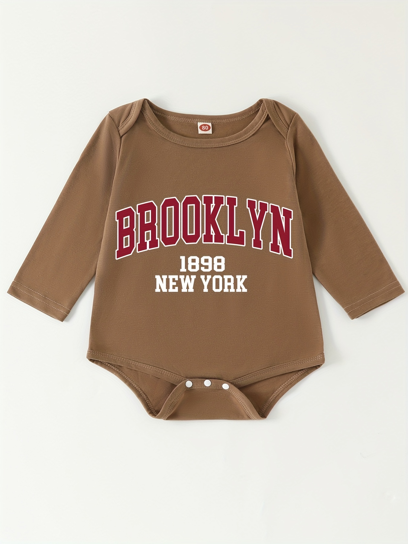 Baby Letter Print Bodysuit with Buckles