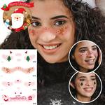 [Merry, Merry Christmas]New Christmas Face Tattoo Stickers Waterproof Santa Claus Design Makeup Fake Stickers Cute Face Tattoo Stickers For Beauty Lovers Christmas Party Celebration New Year Decorations