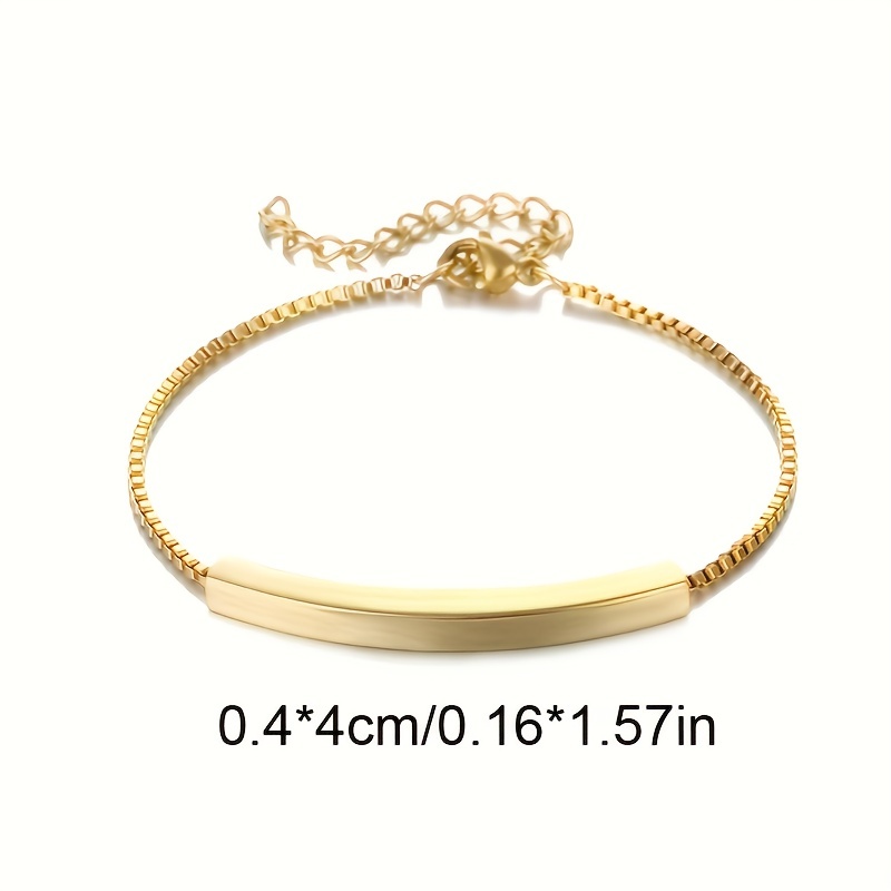 Custom Engraved Stainless Steel Couple Bracelet