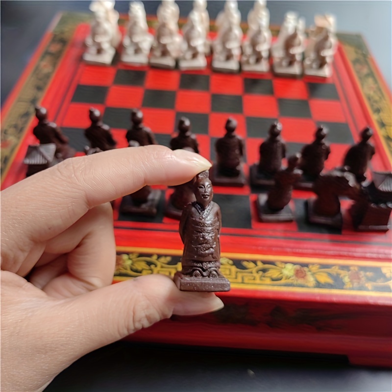  Ireav Retro Terracotta Warriors Chess Set for Kids and