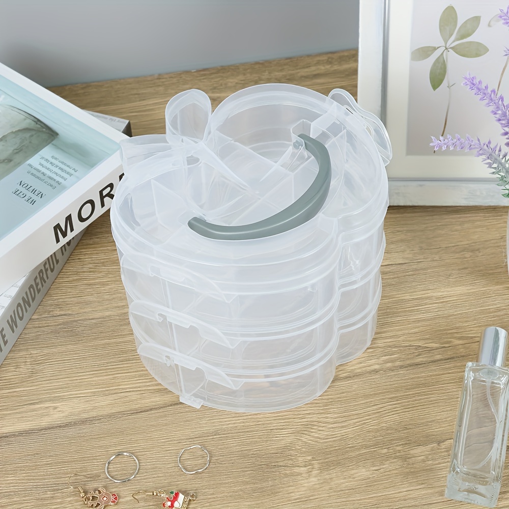 3 Plastic Boxes With Lids For Jewelry Beads Sorting And - Temu