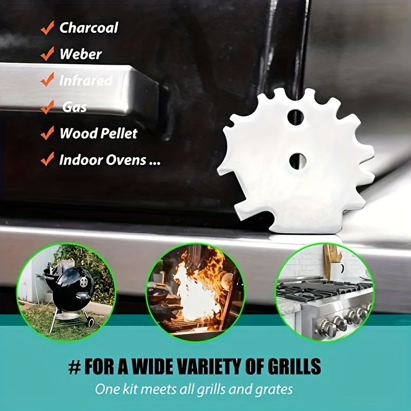 Bbq Grill Scraper, Grill Grate Cleaner, The Perfect Stocking Stuffer For  Griddle Cleaning & Camping Accessories - Dishwasher Safe & Bristle-free!  Cleaning Tools, Cleaning Accessories, Cleaning Supplies - Temu