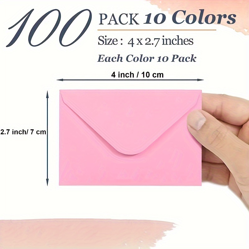 24pcs Mini Envelopes, Mini Gift Card Envelope for Small Note Cards, Purple