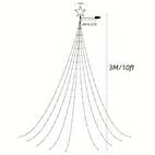 christmas decorations star string lights 285led waterfall tree lights with topper star christmas lights indoor outdoor decorative for wedding yard party home holiday decor