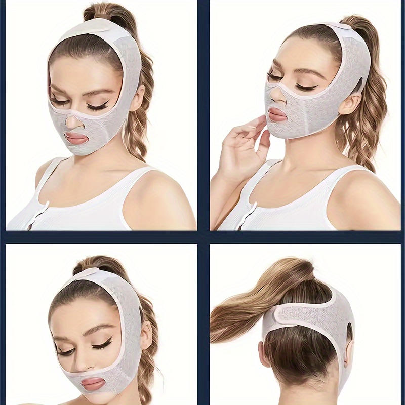 Breathable V Face Cheek Lift Band Face Thin Mask Reduce Double Chin V Line  Shaping Bandage Anti Wrinkle Face Bandage Slimming, 24/7 Customer Service