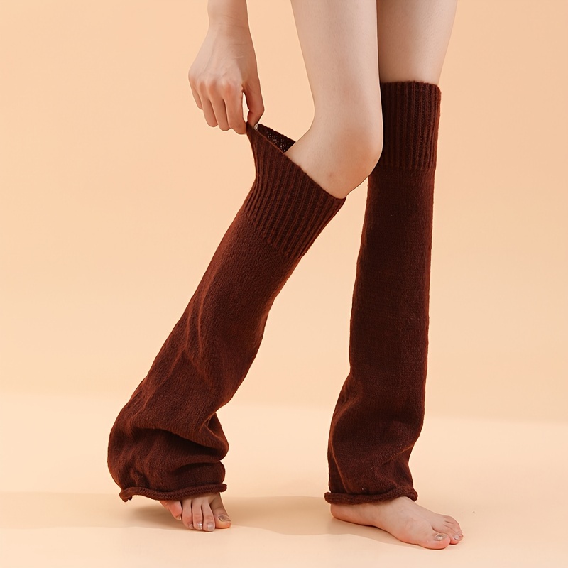 Star Print Striped Leg Warmers Jk Style Knee High Flared Leg
