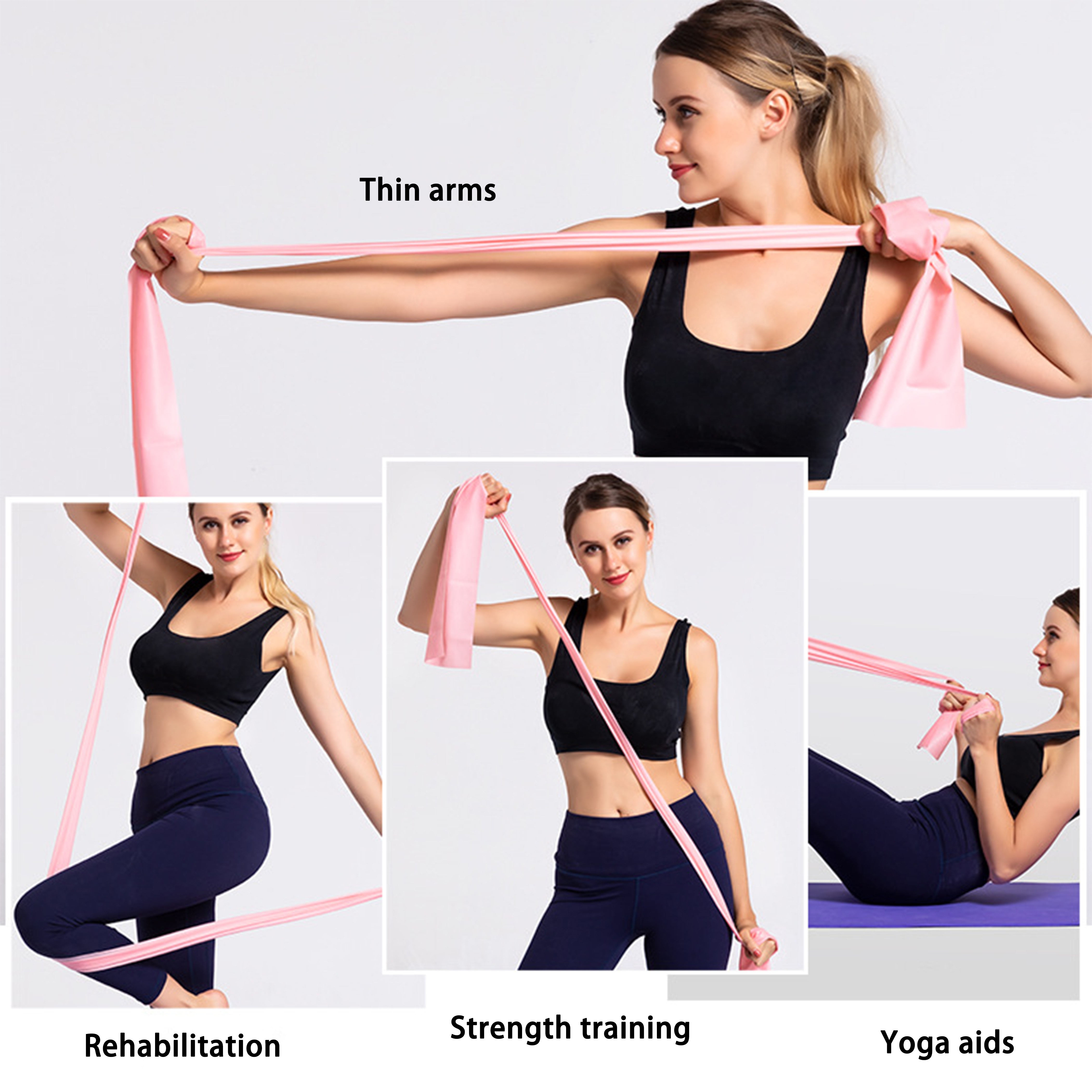 Yoga Resistance Bands, Versatile Elastic Bands for Strength Training And Stretching