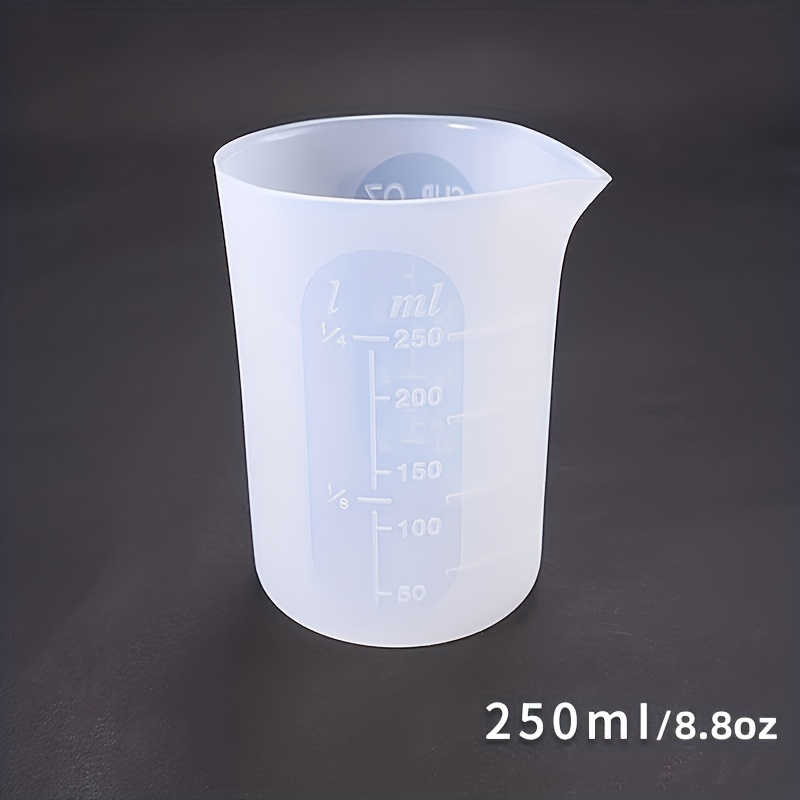 Silicone Measuring Cups for Epoxy Resin,1PCS 8oz Graduated Silicone  Cup,4PCS 100ml Mixing Cups,2PCS Silicone Stire Sticks,for Epoxy  Molds,Tumbler Making,Acrylic Paint Pouring Accessories