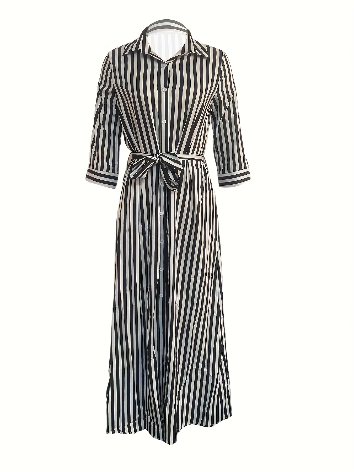 Womens black and white hotsell striped dress