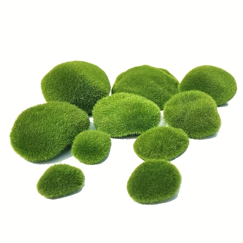 6pcs, Natural-Looking Artificial Moss Rocks for Vases and Decor - Realistic  Faux Moss Stones for Indoor and Outdoor Use