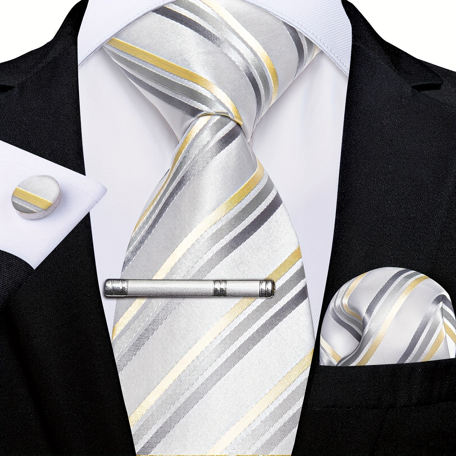 Men's Solid Tie Clips - Temu