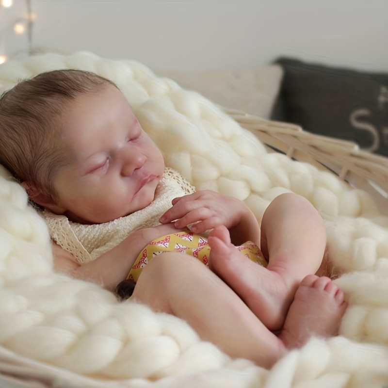 Bebe reborn de silicone recem nascido realista,18 Polegadas bebe
