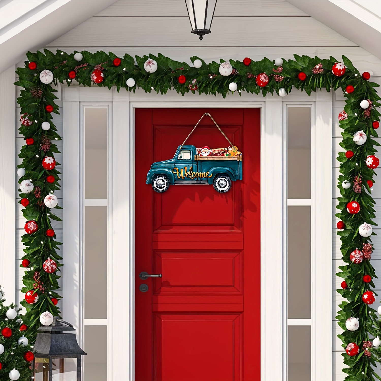 Merry Christmas Large Wooden Door Tags Door Hanger Farmhouse New