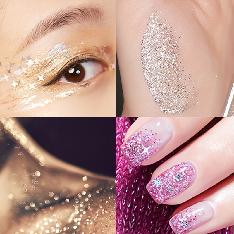 Nail Glitter Sparkling Reflective Diamond Glitter Dust Shiny - Temu