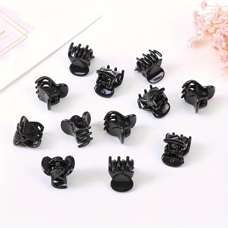 Temu 10/20/30/50pcs Mini Claw Clips Nonslip Claw Clip Side Clip Solid Color Hair Clip, Hair Pin, Hair Barrette Hair Styling Clips, Christmas Gifts, for