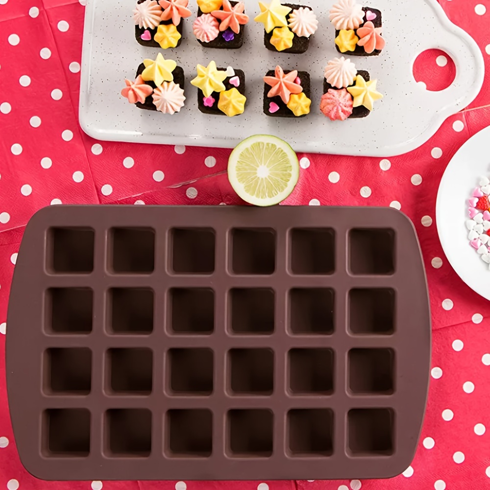 Wilton 24 Cavity Bite Size Brownie Squares Silicone Mold