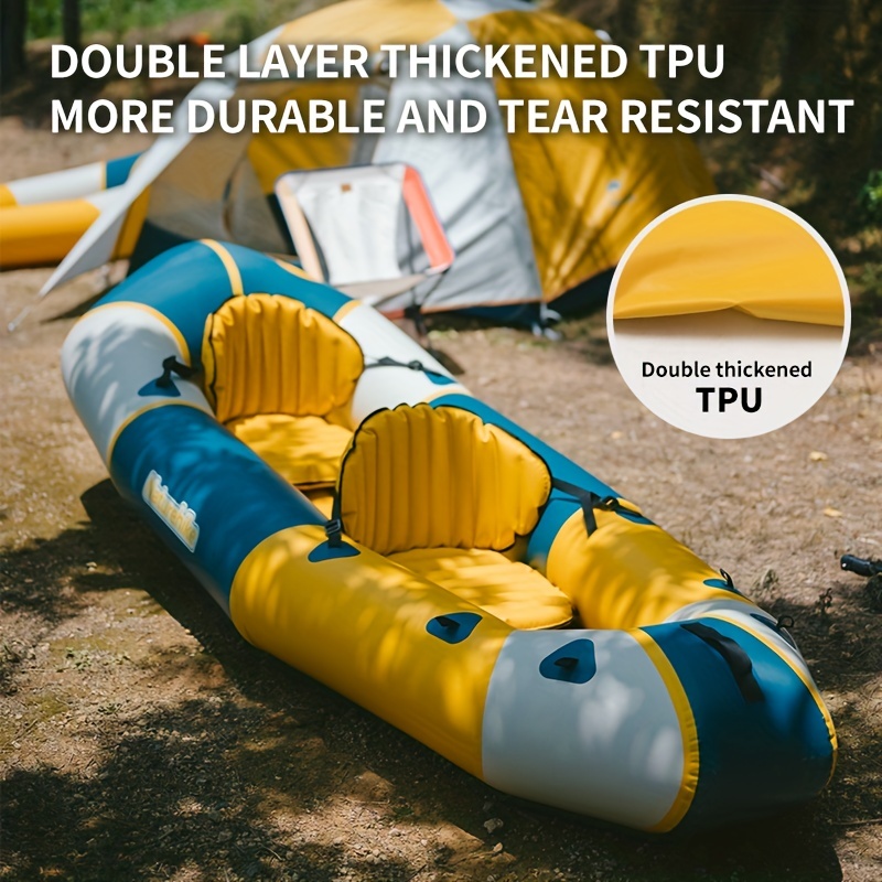 Portable Folding Inflatable Kayak Outdoor Small Fishing Boat - Temu Japan