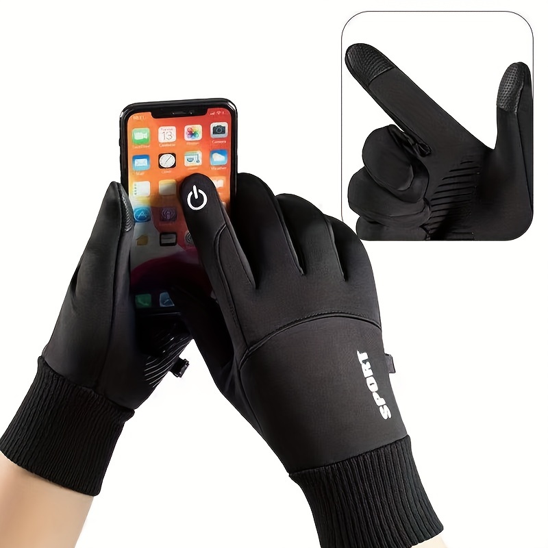 Guantes Cálidos Impermeables Pantalla Táctil Invierno Hombre - Temu