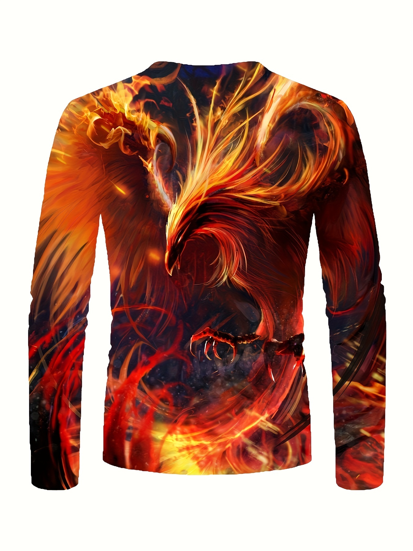 Camisetas de manga larga para hombre, con estampado de llama 3D, cuello  redondo, camisetas deportivas novedosas