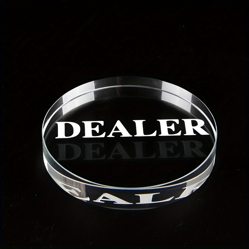 1pc 10mm Transparent Artificial Crystal Poker Game Match Accessories