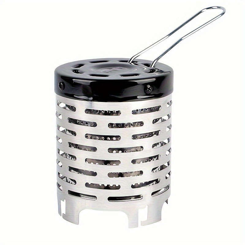 Image of Portable Autumn And Cover For Stoves - Stainless Steel Material, Double-layer Structure - Essential For Autumn And Winter Camping, Suitable For Outdoor Activities Such As Camping, Hiking, Fishing, Etc