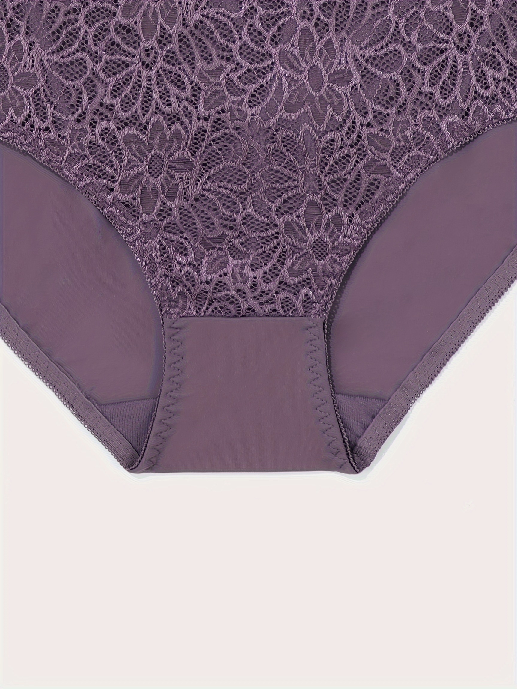 Women's Sexy Panties Set Plus Size Floral Lace Breathable - Temu Canada