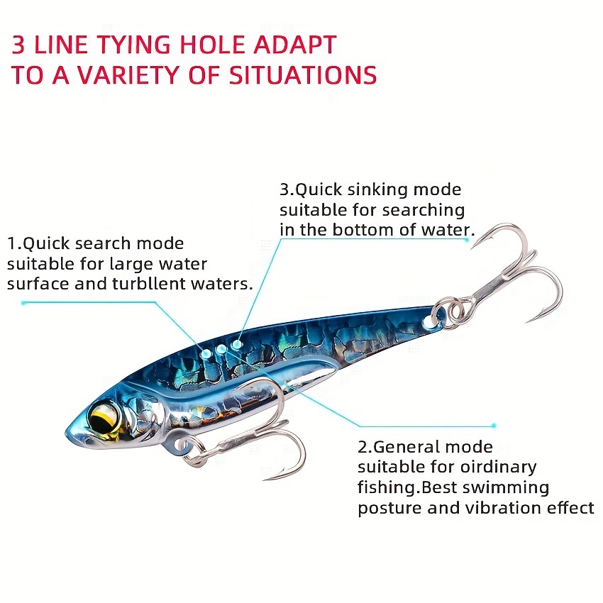 Premium Blade Spinner Baits Bass Fishing Metal Vib Lure - Temu