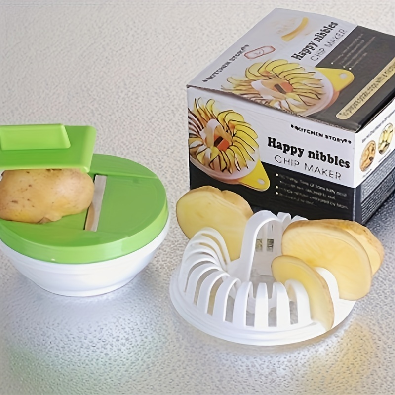 Potato Chips Maker Microwave Oven Fat Fruit Potato Crisp Chip Slicer Snack  Maker