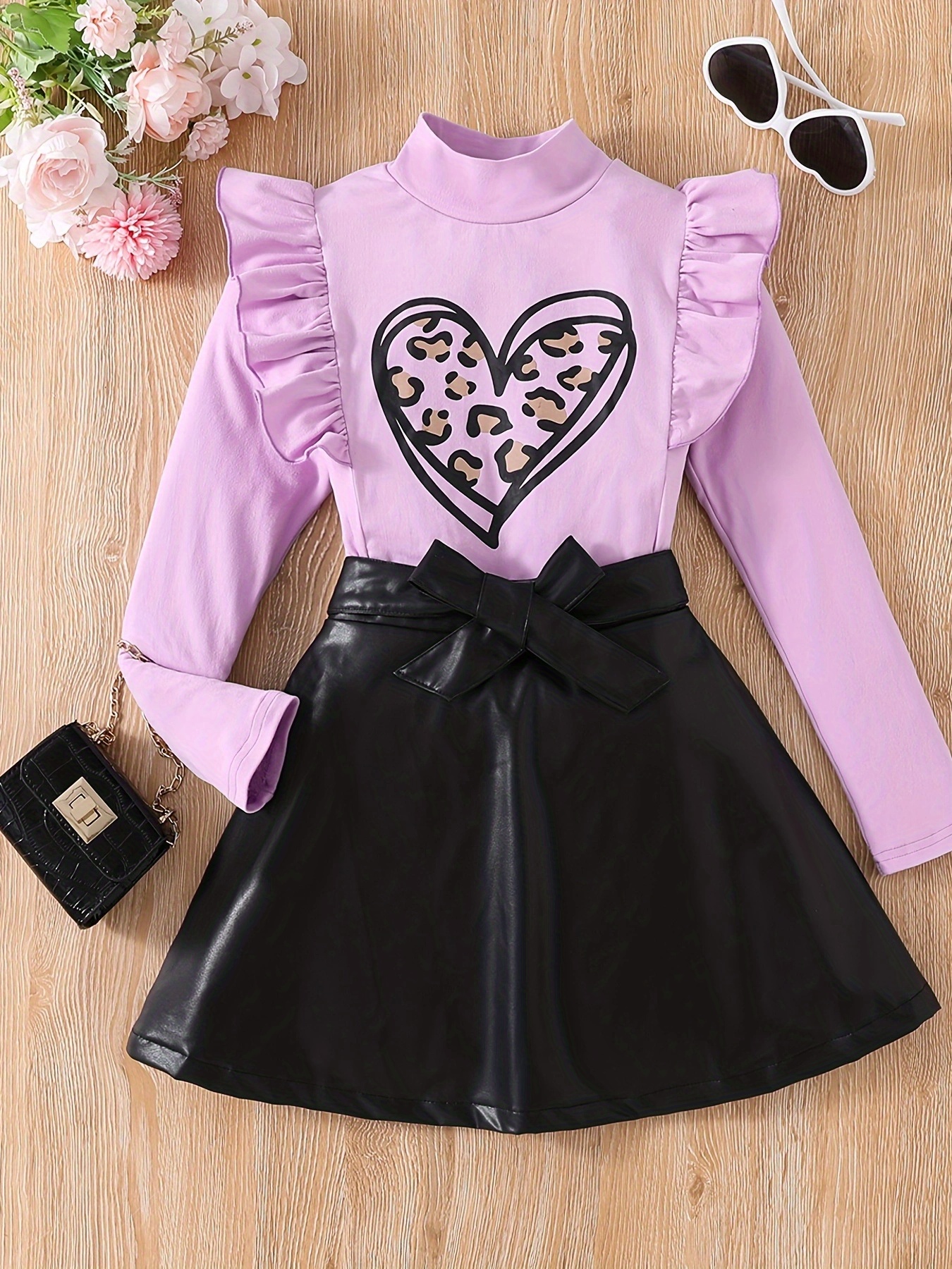 Little Girl Skirt Suits Free Returns Within 90 Days Temu