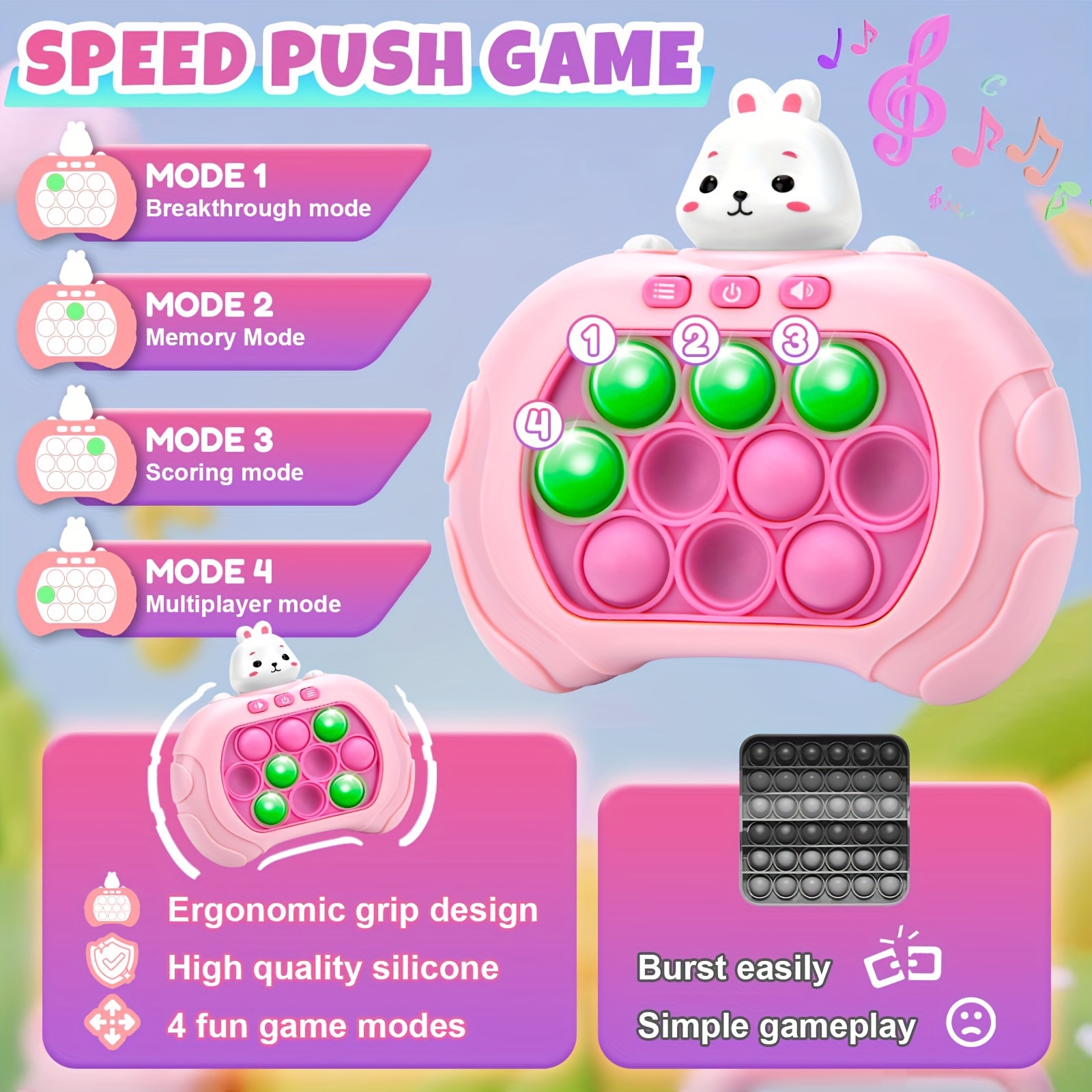 Bunny Quick Push Game Toys Concentration Training And - Temu