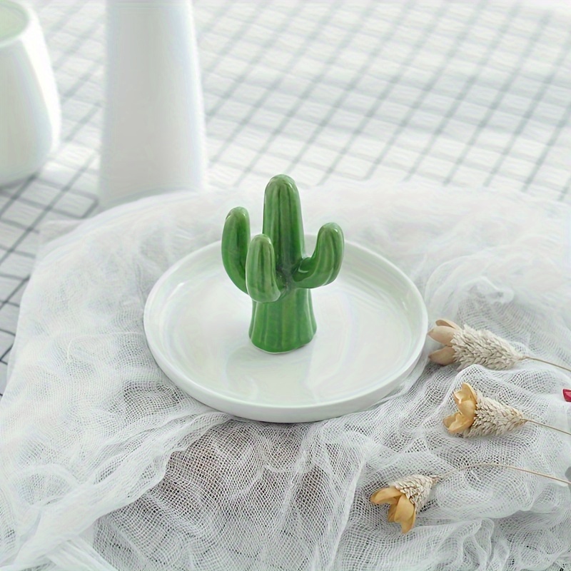 Cactus Ring Holder Succulent Plant Design Ring - Temu