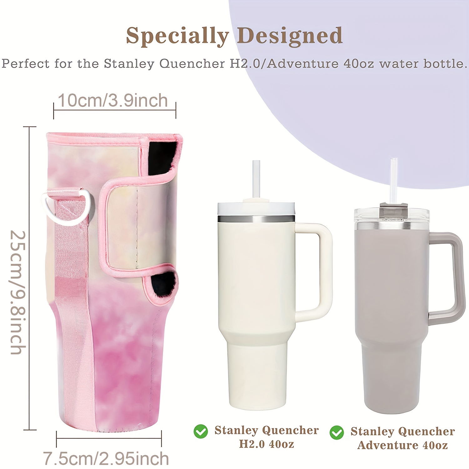 Water Bottle Carrier Bag Fits Stanley Quencher Bottle Pouch - Temu