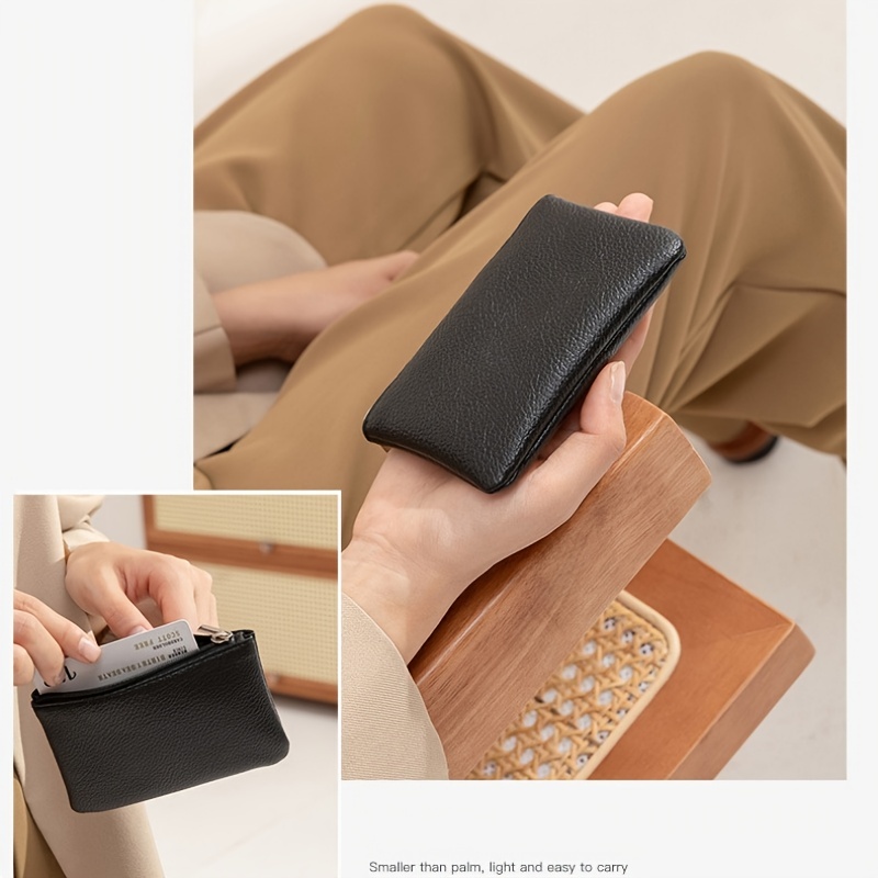 Mini Wallet Men Women Soft High Quality Lychee Card Bag Key