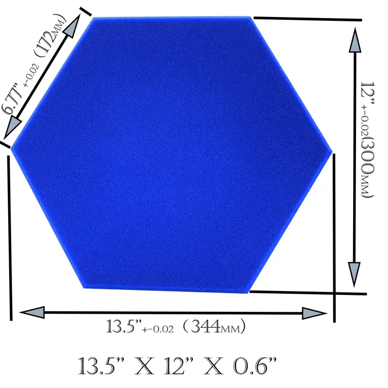 10 Paquets Bleu Hexagonal 300 Mm X 340 Mm X 15 Mm Mousse - Temu Canada