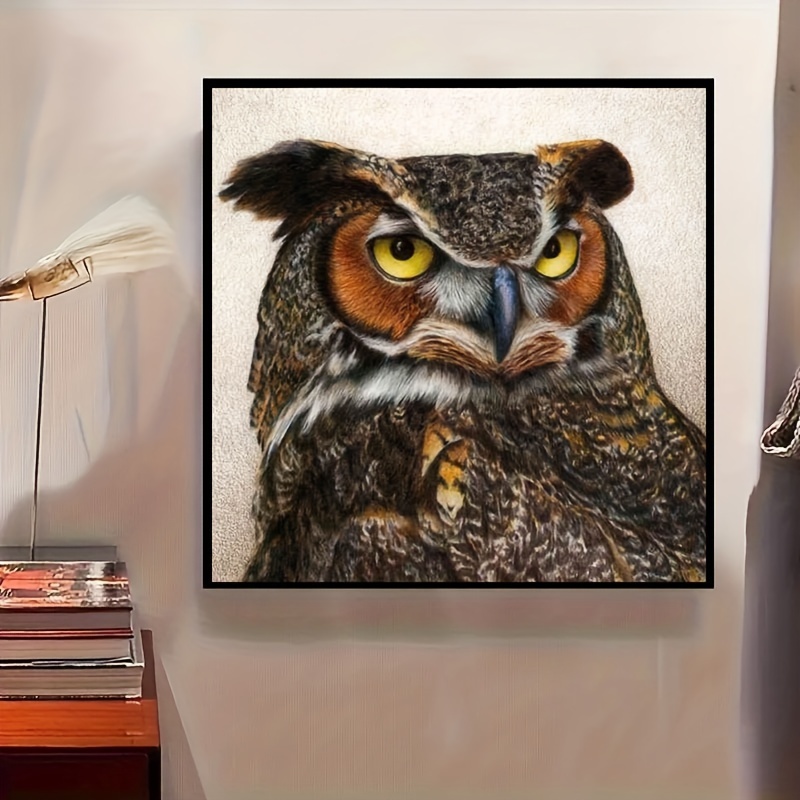 5d Diamond Painting Kit Owl Animals Full Square Diamond - Temu