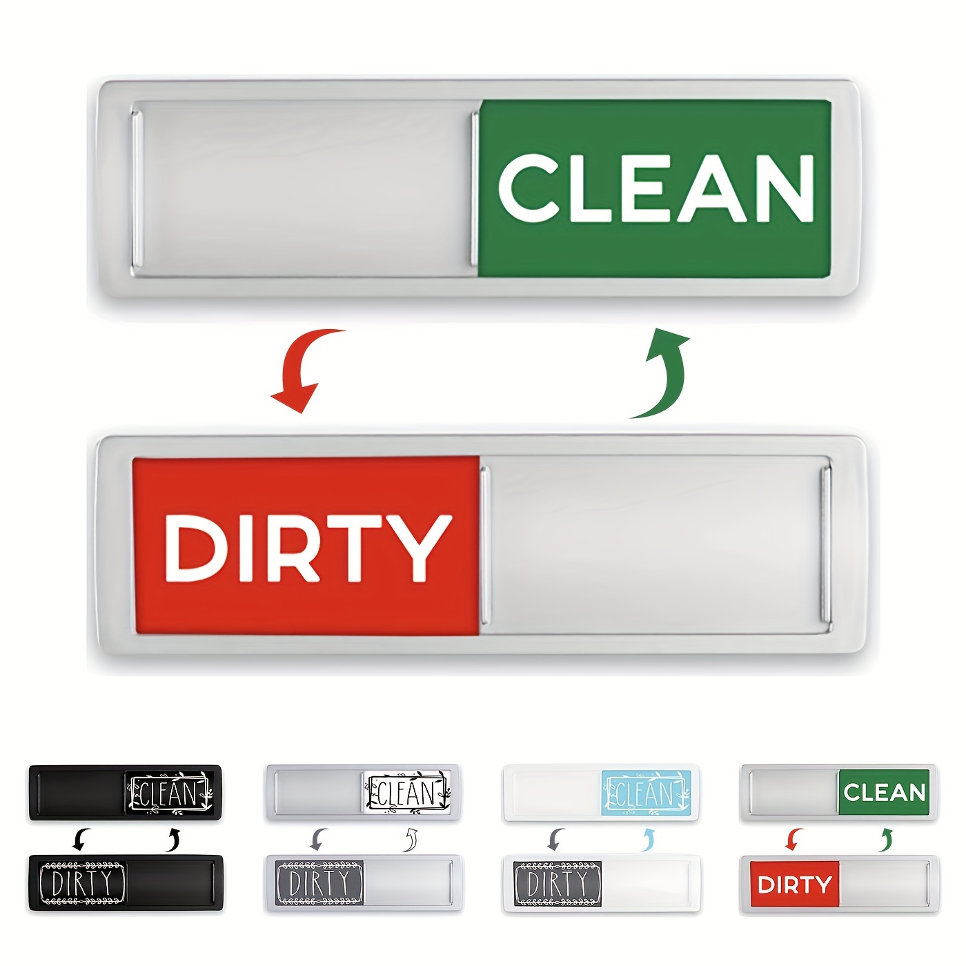 MOONOON Clean Dirty Magnet for Dishwasher,Funny Dishwasher Clean Dirty  Sign, Dishwasher Magnets Show Dirty/Clean Dishes for Kitchen/Laundry Room