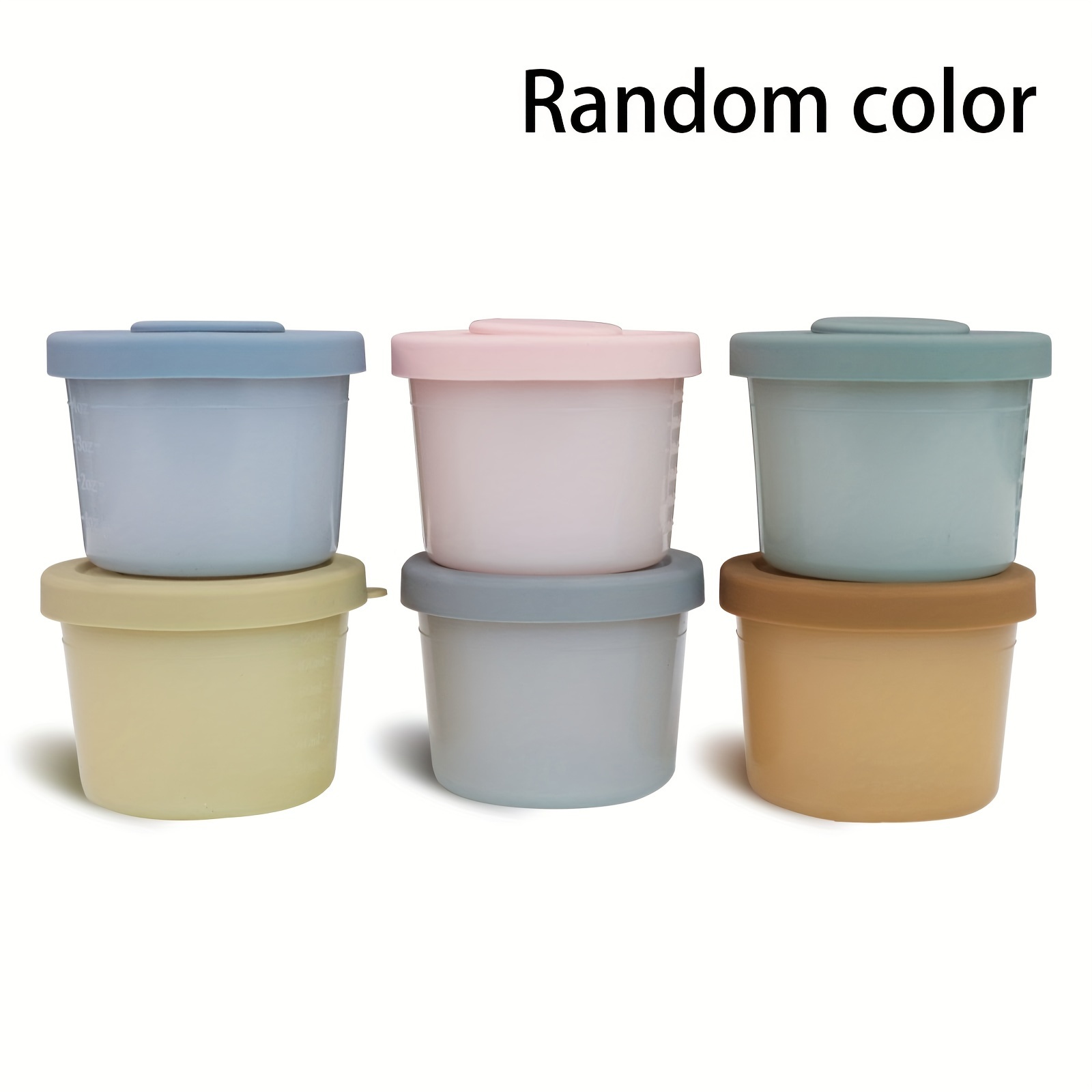 Silicone Food Containers Baby Food Storage Jars With Lids - Temu