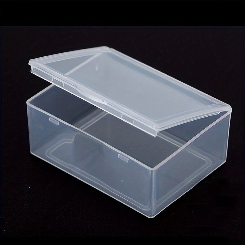 Clear Plastic Bead Storage Boxes With Hinged Lids Perfect - Temu