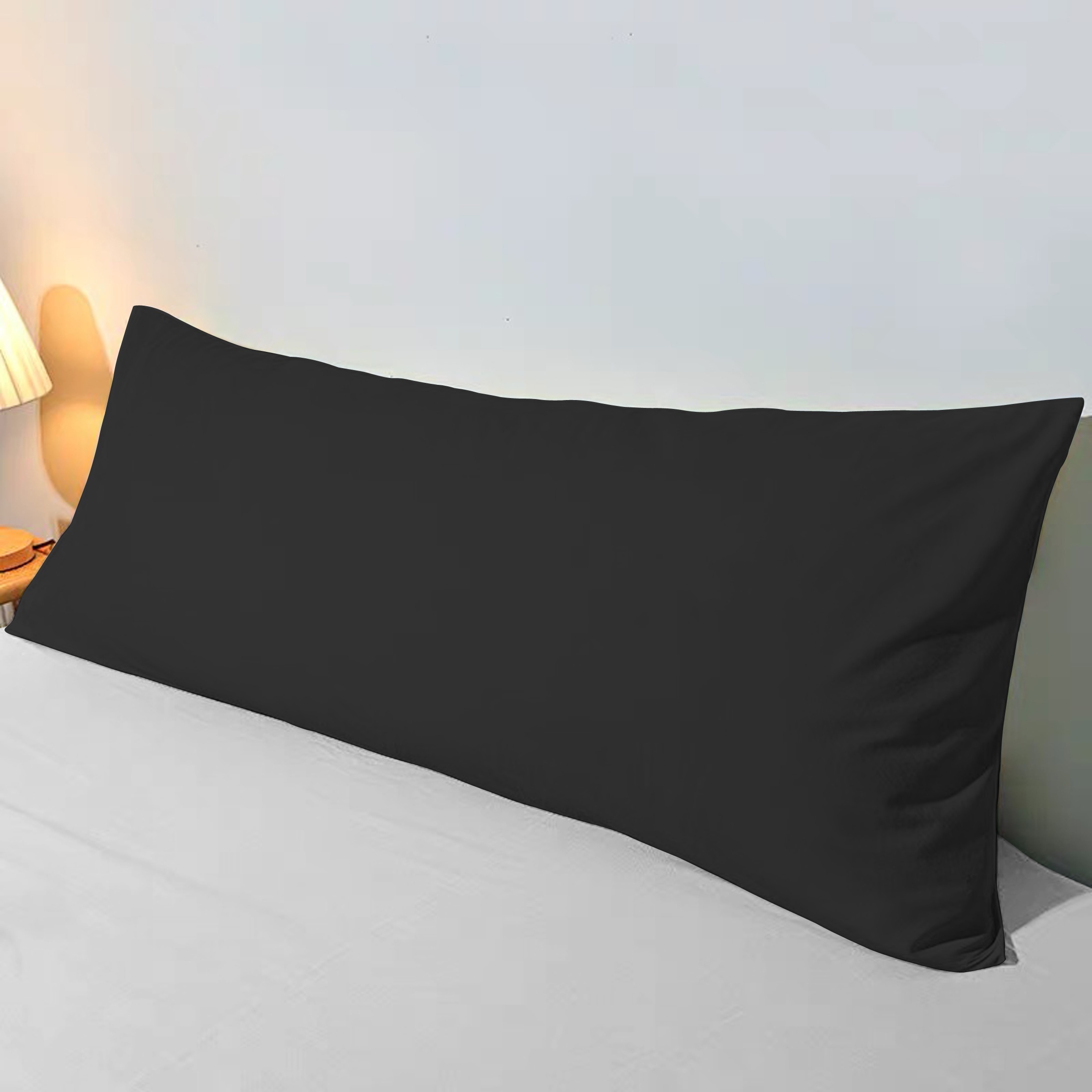 1pc plain brushed long pillowcase without pillow core soft breathable     envelope pillow protector for bedroom sofa home decor details 1