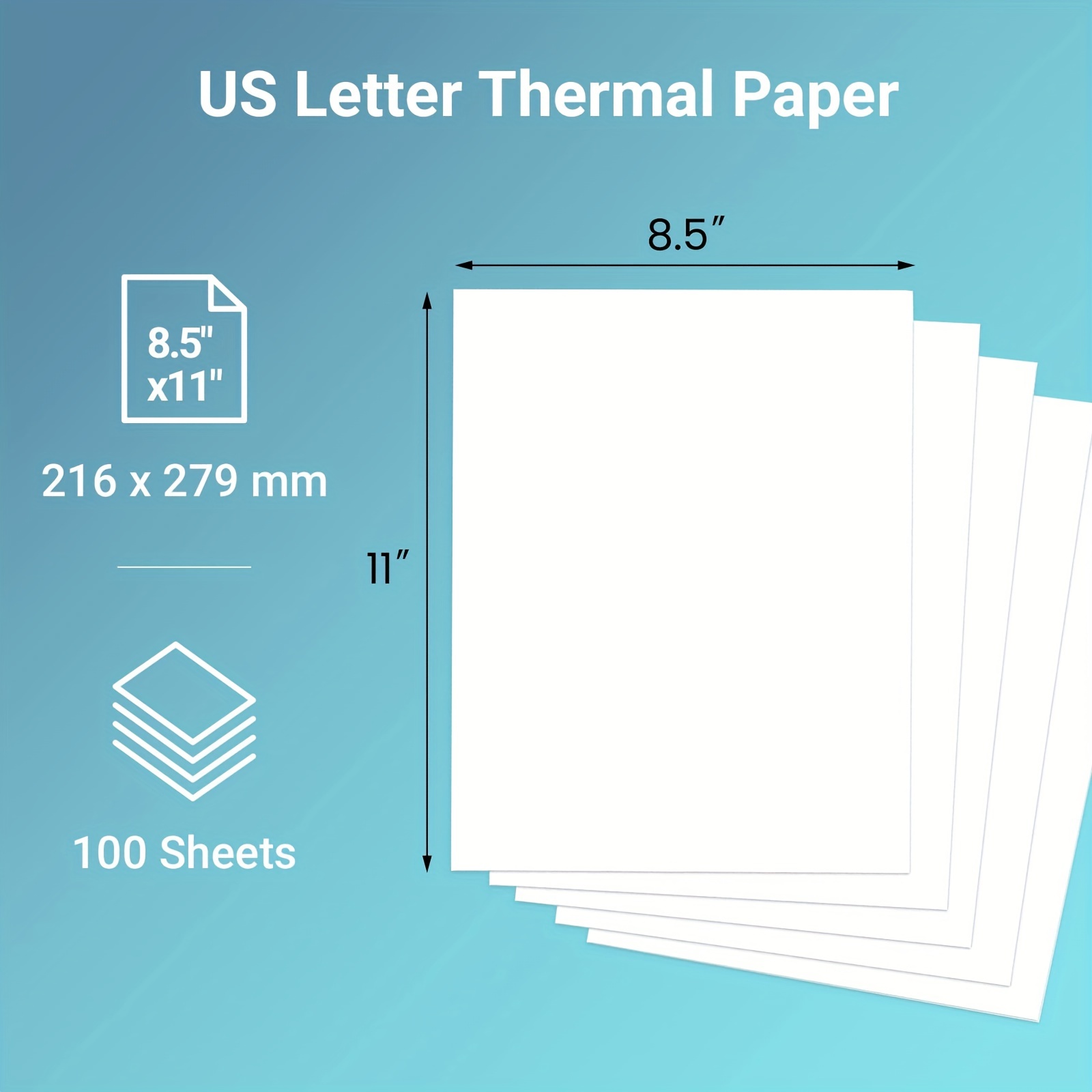 Letter Paper For M08f Potable Letter Size Thermal Printer - Temu