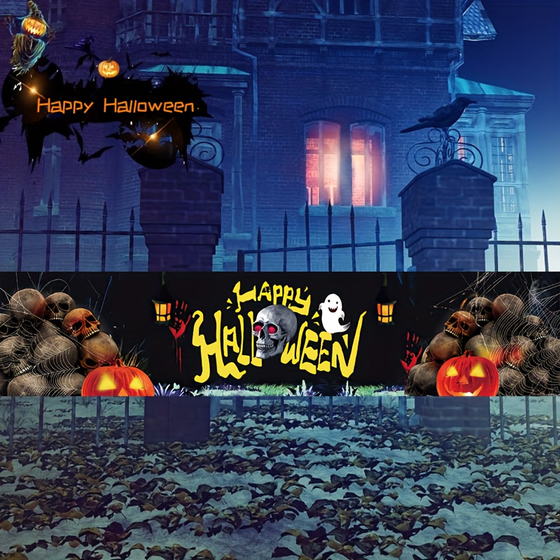 1pc Decorazioni Halloween Banner Spaventoso Zucca Bandiera - Temu Italy