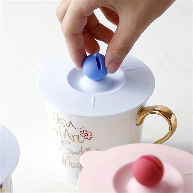 Flexible Silicone Cup Lid Leakproof Mugs Lids Reusable Drink Cup