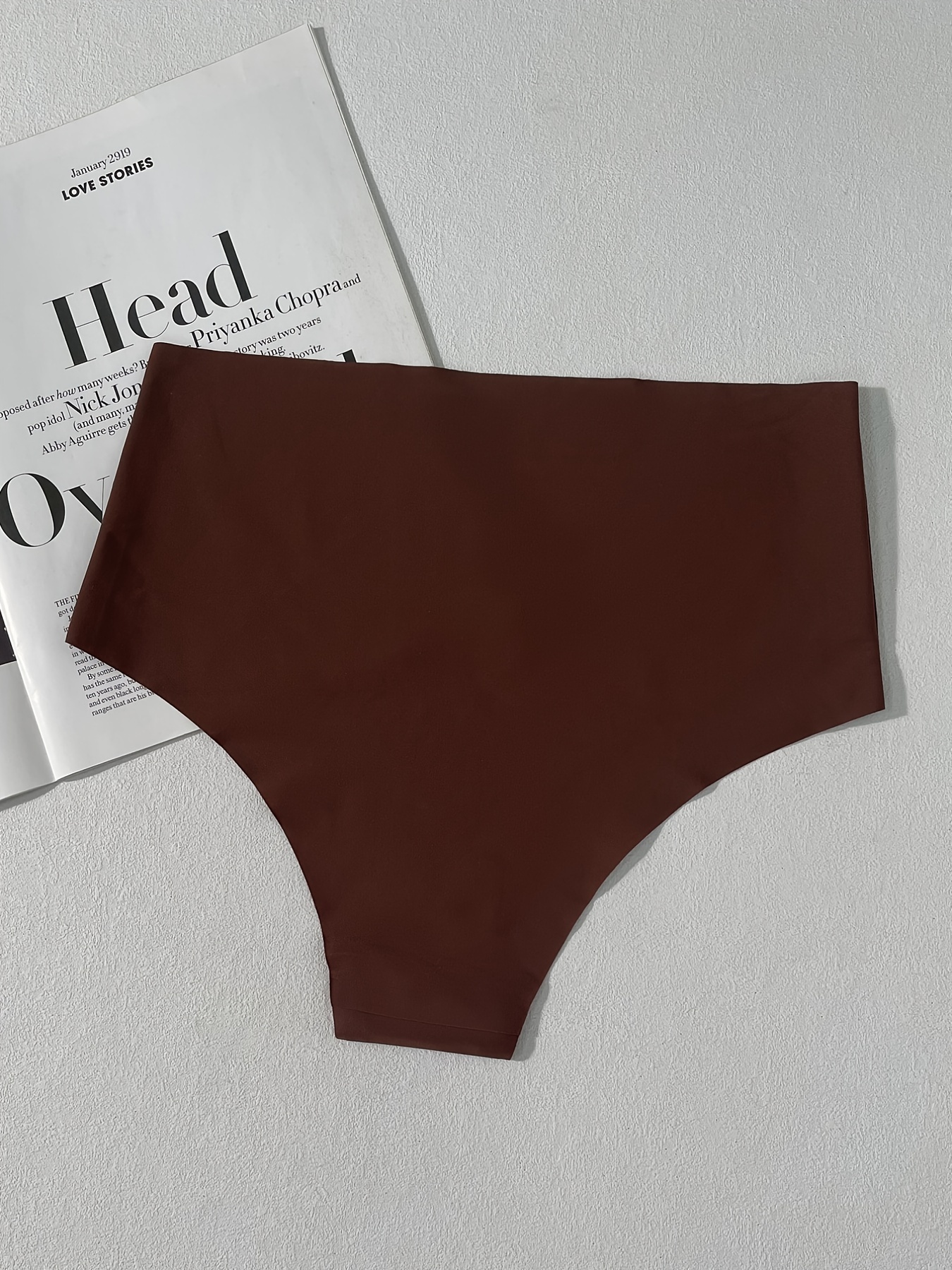 [7 Pack] Solid Color High Waist Panties, Breathable Quick-drying  Comfortable Bikini Panties, Women's Underwear & Shapewear