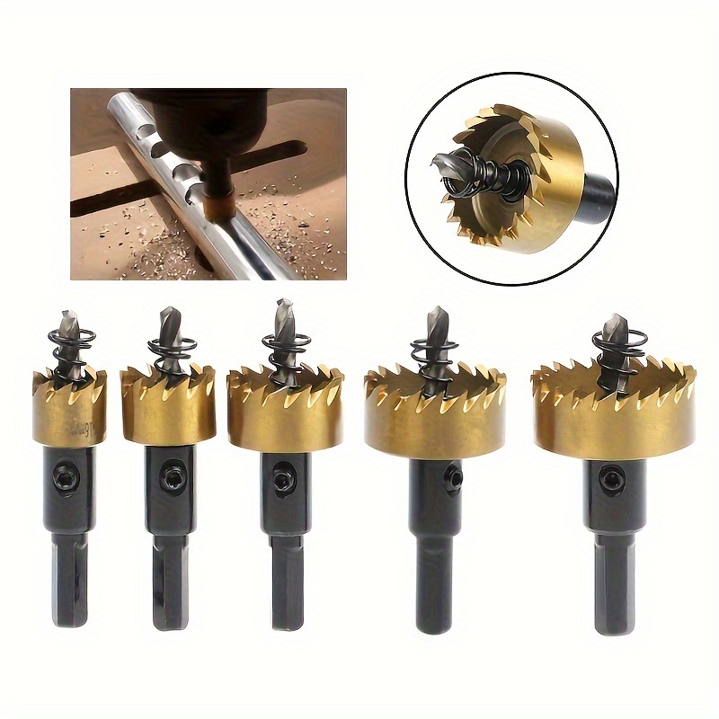 5個の高速鋼の鋸歯タッパーアルミプレート鉄板ドリルとチタンプレート